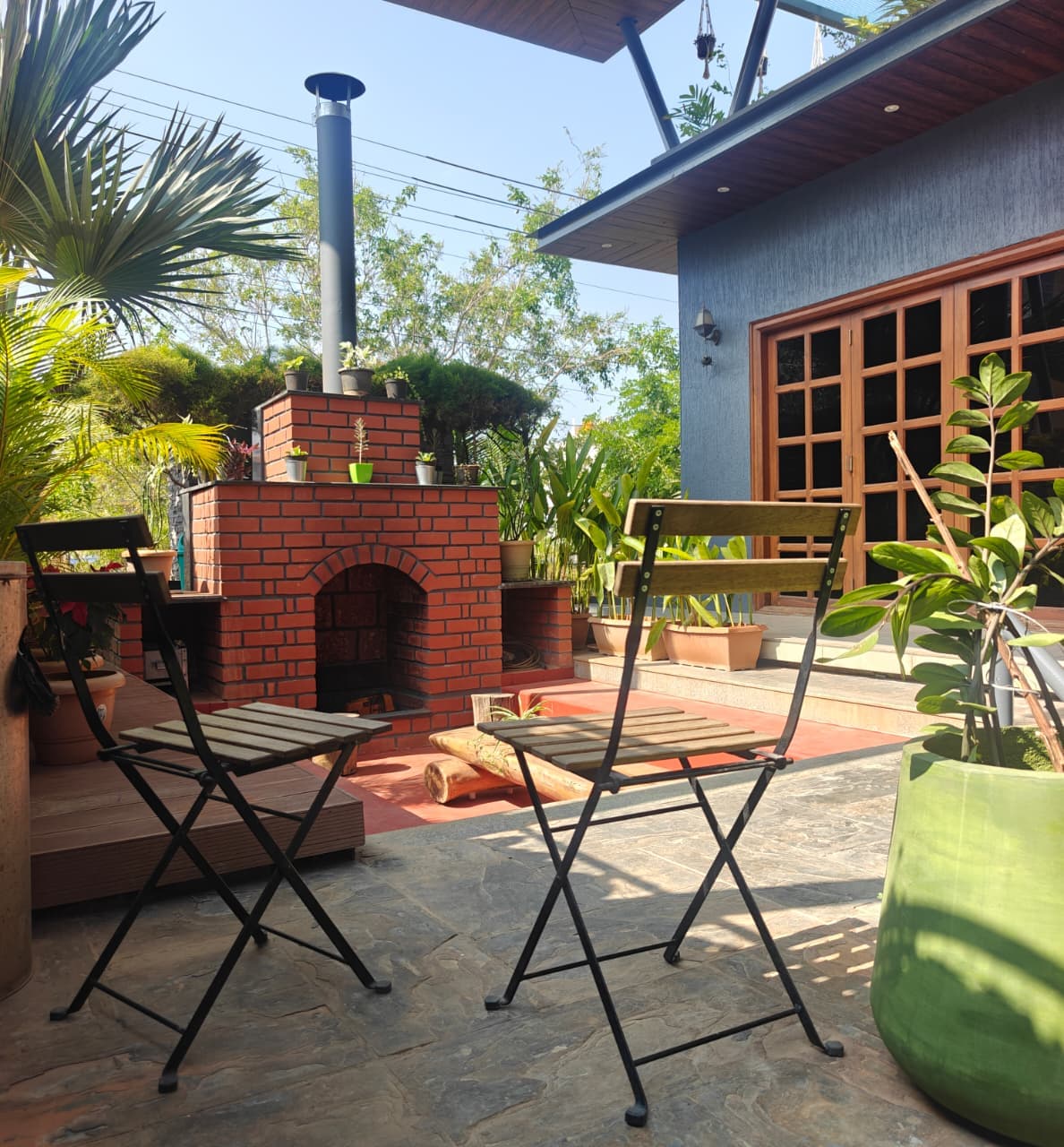 Courtyard seating at Varaa Villa